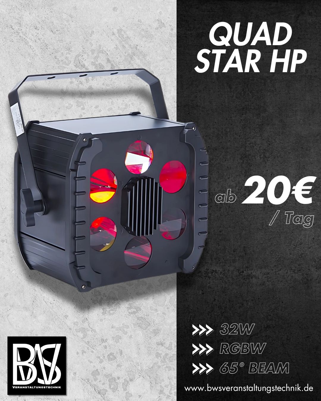 Quad Star HP - LED-Effektscheinwerfer mit Strahleneffekten